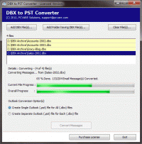 Convert dbx to pst file