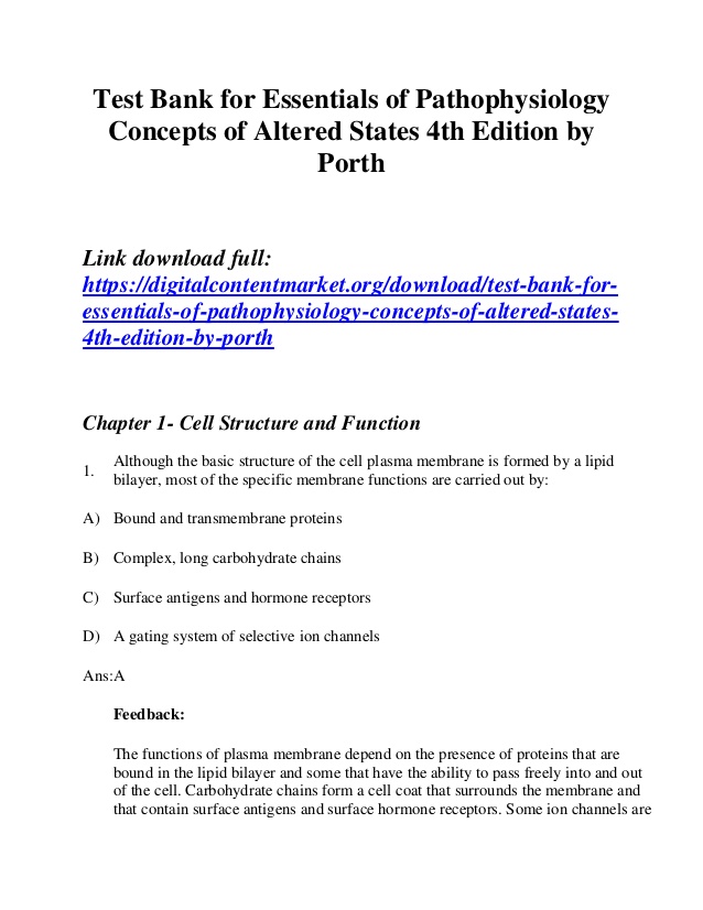 Essentials of pathophysiology pdf download